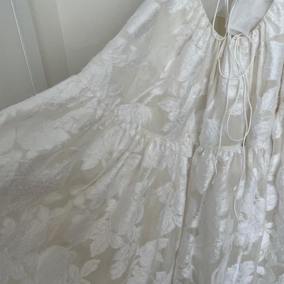 Cecilie Bahnsen tie back Sofie Rose-chinée Dress UK6 XS (Bridal) - Picture 5 of 11